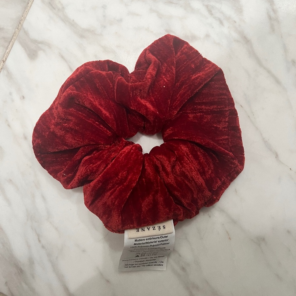 Sezane Red Velvet  Scrunchie! New